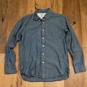 Muji Mens button up Chambray Shirt Small